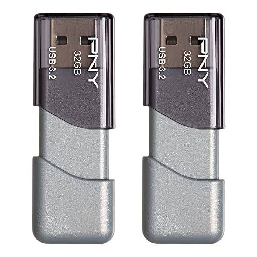 PNY 32GB Elite 터보 Attache 3 USB 3.2 플래시드라이브 2-Pack