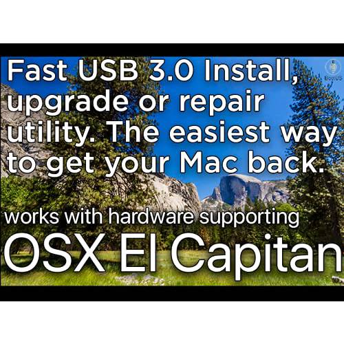 BootUS El Capitan 10.11.6 Bootable USB 3.0 고속 설치,  수리&  업그레이드 블랙, 실버
