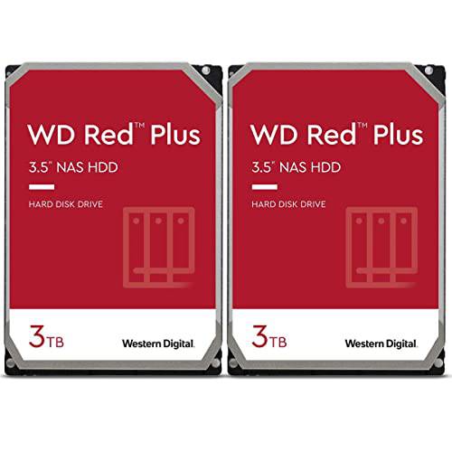 Western 디지털 WD 2 팩 레드 플러스 3TB 5400rpm SATA III 3.5 내장 NAS 하드디스크