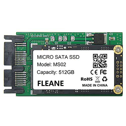 FLEANE 512GB MS02 MicroSata uSATA 1.8inch SSD 호환가능한 DELL XT1 XT2 IBM X300 X301 T400S T410S 교체용 MK1229GSG MK1629GSG MK2529GSG 1.8 HDD (512GB)