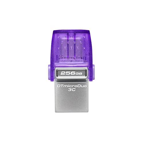 Kingston DataTraveler 마이크로 Duo 3C 256GB USB-C&  USB-A 플래시드라이브 | 속도 up to 200 MB/ s | USB 3.2 세대 1 | Duo 커넥터 | DTDUO3CG3/ 256GB