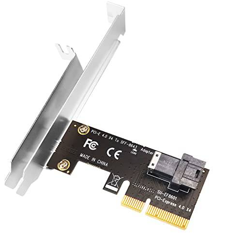 GLOTRENDS PCI Express 4.0/ 3.0 X4 Host 어댑터 카드 SFF-8643 Mini-SAS HD 36Pin 커넥터 U.2 (SFF-8639) PCIe SSD, 지원 Intel 750 2.5 인치 U.2 SFF SSD