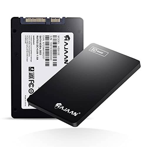 HAJAAN SSD 3D 낸드 TLC 2.5 인치 SATAIII 6Gb/ S up to 520MB/ S 내장 SSD 노트북 태블릿, 태블릿PC PC De Sktop (512 GB SSD)