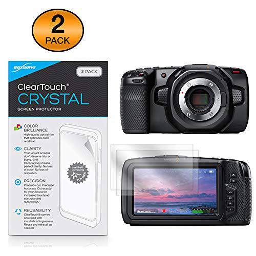 Blackmagic 주머니 시네마 카메라 4K 화면보호필름, 액정보호필름, BoxWave® [ClearTouch 크리스탈 (2-Pack)] HD 필름 스킨 - 보호 from 스크래치 for Blackmagic 주머니 시네마 카메라 4K