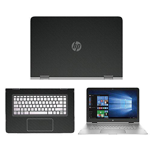 블랙 카본 파이버 스킨 데칼,스티커 랩 스킨 케이스 for HP 스펙터 x360 2 in 1 15.6 AP011dx AP012dx 터치 스크린 노트북