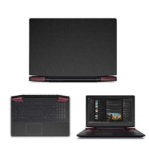 블랙 카본 파이버 스킨 데칼,스티커 랩 스킨 케이스 for 레노버 Y700 15.6 터치 스크린 게이밍 노트북