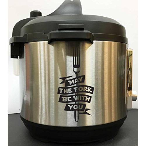 May The 포크 Be With You - 블랙 Vinyl 데칼,스티커 스티커 for 인스턴트 Pot Instapot 수압 조리