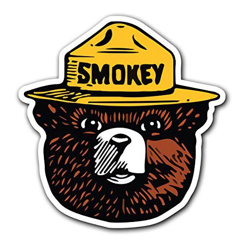 CUSTOMI Smokey The Bear Firefighting 야생동물 데칼,스티커 스티커 for 차량용 트럭 맥북 노트북 에어 프로 Vinyl (1 팩)
