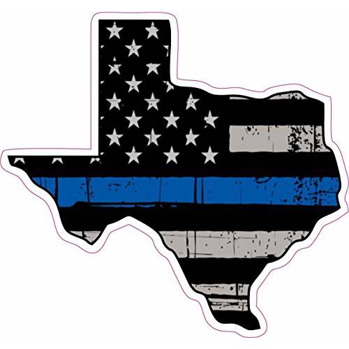 스티커 킹 -Thin 블루 라인 Police Texas US 깃발 빈티지,골통품 Vinyl 스티커 데칼,스티커 4 inch