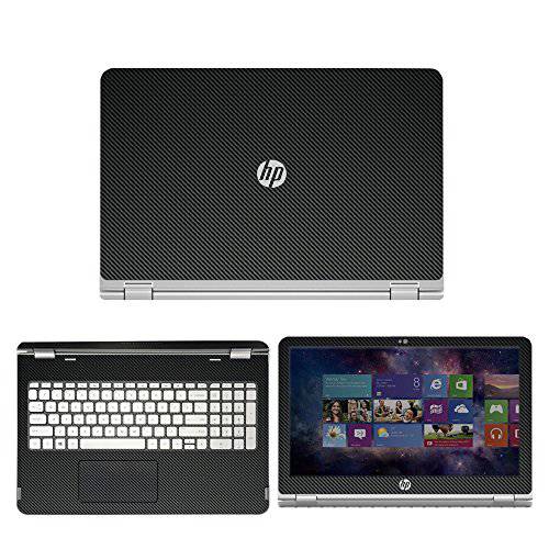 블랙 카본 파이버 스킨 데칼,스티커 랩 스킨 케이스 for HP Envy x360 m6 Series m6-w101dx m6-w102dx m6-103dx m6-105dx 15.6 노트북
