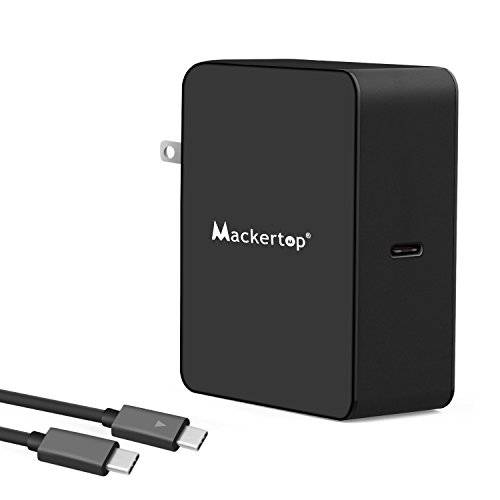 Mackertop 65W 교체용 USB C 타입 C 파워 어댑터 충전 호환가능한 with 레노버 씽크패드 T480 T480S X1 and More USB C 노트북