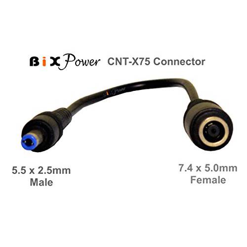 BiXPower X75 동글 커넥터 컨버터, 변환기 - 7.4 X 5.08mm Female to 5.5 x 2.5mm Male 커넥터 with 16AWG Wires