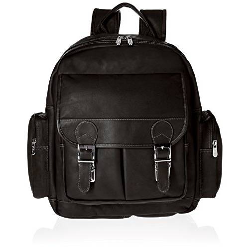 Piel Leather Ultimate 여행자 노트북 백팩, 블랙, 원 사이즈