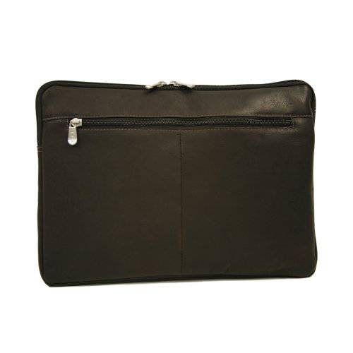 Piel Leather 15 Inch Zip 노트북 슬리브, 초콜릿, 원 사이즈