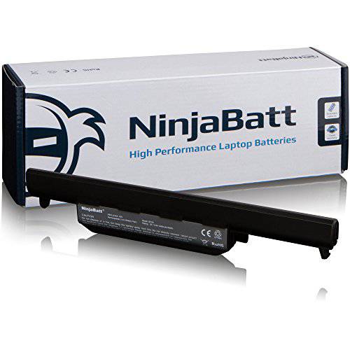 NinjaBatt  노트북 배터리 A32-K55 for Asus Q500 Q500A R503U R503A R503C K55VD X75VD K75VM K75VD K75DE K55 K55N K55VM K45VS K45VJ K55DR K55VS R400 R500 R700 A32-K55X A33-K55  [6 세포/ 4400mAh/ 48Wh]