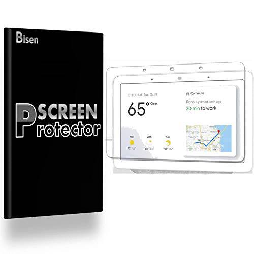 [4-Pack BISEN ] 호환 for 구글 홈 허브 화면보호필름, 액정보호필름, HD 클리어, Anti-Scratch, Anti-Bubble, 라이프타임 프로텍트