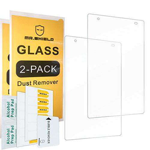 [2-PACK]-brandnameeng for 레노버 Tab 4 8 플러스 (8.0 Inch)/  레노버 Tab 4 플러스 8 [ 강화유리] 화면보호필름, 액정보호필름 [0.3mm 울트라 Thin 9H 강도 2.5D 둥근 엣지] with 라이프타임 교체용