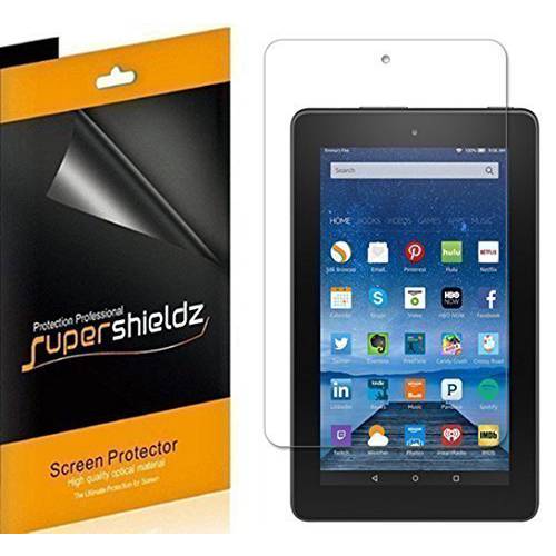 (3 팩) Supershieldz for 파이어 7 inch 태블릿, 태블릿PC (5th Generation 2015 릴리즈) 화면보호필름, 액정보호필름, 하이 해상도 클리어 쉴드 (애완동물)