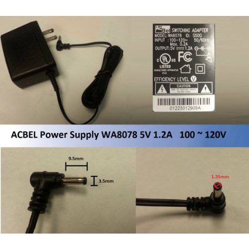 Acbel  새로운 정품 OEM WA8078 5V 1.2A 1200mA 파워 서플라이 AC 변환 어댑터