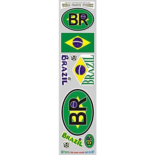 Car Chrome Decals STS-BR 브라질 9 스티커 세트 브라질리언 깃발 데칼,스티커 Bumper stiker 차량용 오토 자전거 노트북
