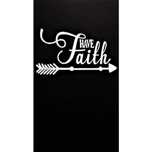 Chase Grace Studio Have Faith 종교적인 문구,인용구 Christian Vinyl 데칼,스티커 Sticker|WHITE|Cars 트럭 밴 SUV 노트북 벽면 Art|5.5 X 3.5|CGS639