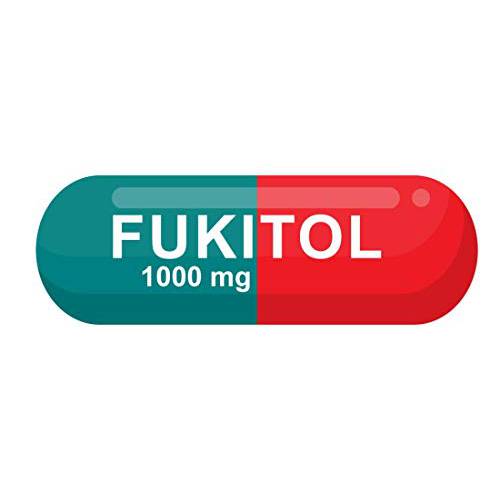 2 팩- Fukitol 스티커 Funny Prescription Pill - 4 inch 사이즈 for 노트북 워터 병 차량용 폰 etc