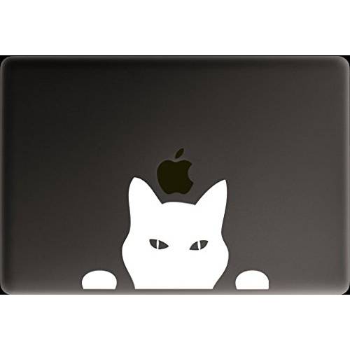 고양이 Peeking 데칼,스티커 Vinyl Sticker|Cars 트럭 밴 벽 Laptop|WHITE|5.5 in|brandnameeng 364