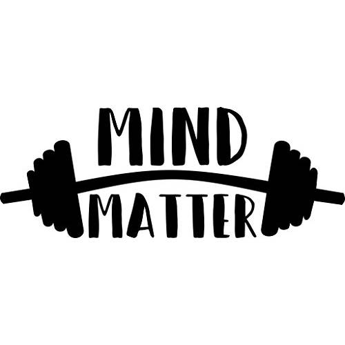 Mind Over Matter 웨이트 Vinyl 데칼,스티커 스티커 | 자동차 트럭 벽 밴 윈도우 노트북 | 블랙 | 7.5 X 2.8 인치 | KCD 1830B