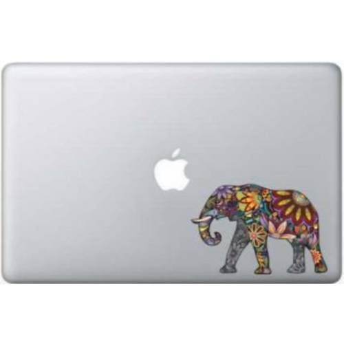 Colorful Floral Elephant - 5 Inch - 애플 맥북 노트북 데칼,스티커