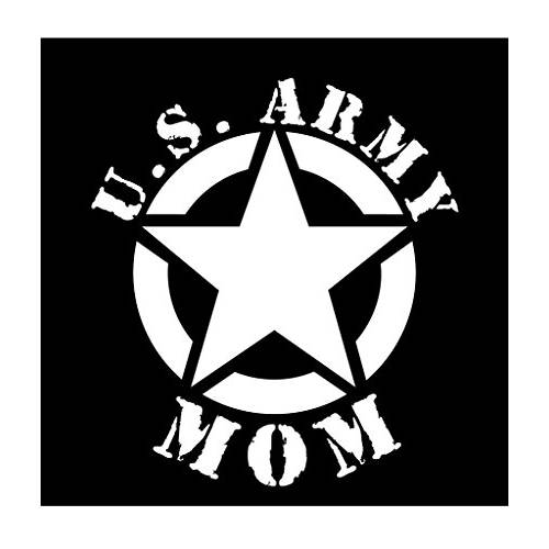 아미 엄마 Star Vinyl 데칼,스티커 스티커 | 자동차 트럭 밴 벽 노트북 Cups | 화이트 | 5.5 X 5 Inch | KCD 1727