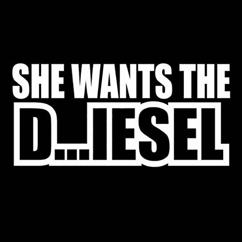 She Wants The D.IESEL Vinyl 데칼,스티커 스티커 | 자동차 트럭 밴 벽 노트북 Cups | 화이트 | 5.5 인치 | KCD 1005