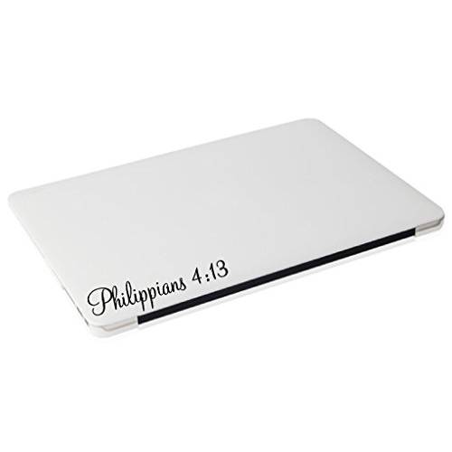 노트북 스티커 - Philippians 4:13 종교적인 Funny 데칼, 스티커 - 매트, 무광 블랙 스킨 스티커S