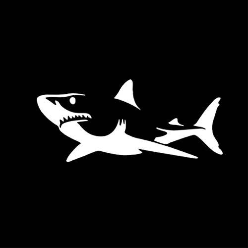 Great 화이트 Shark Vinyl 데칼,스티커 스티커 | 자동차 트럭 밴 벽 노트북 Cups | 화이트 | 6 인치 | KCD 1032