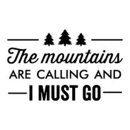 The Mountains are 통화 and I Must Go Hiking Adventure Vinyl 데칼,스티커 Sticker|Black|Cars 트럭 밴 SUV 노트북 벽면 Art|6.5 X 3.5|CGS595