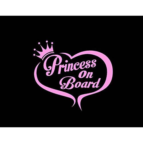 CCI Princess On Board 데칼,스티커 Vinyl Sticker|Cars 트럭 밴 벽 Laptop|PINK|5.5 in| CCI 371