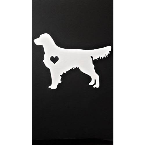 Chase Grace Studio Golden Retriever Dogs Vinyl 데칼,스티커 Sticker|White| 자동차 트럭 밴 SUV 노트북 벽면 Art|5.5 X 4|CGS526
