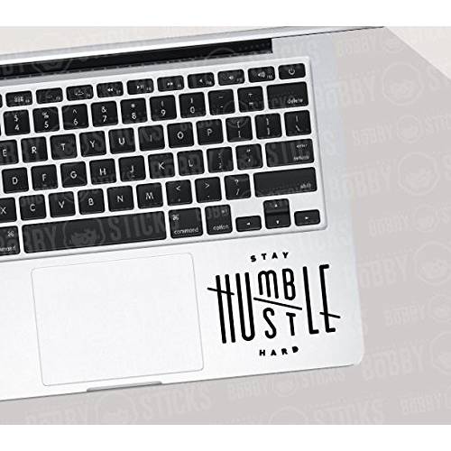 Stay Humble Hustle 하드 데칼,스티커 스티커 맥북 아이패드 노트북 아이폰 차량용 윈도우 (5.5 인치, 블랙)