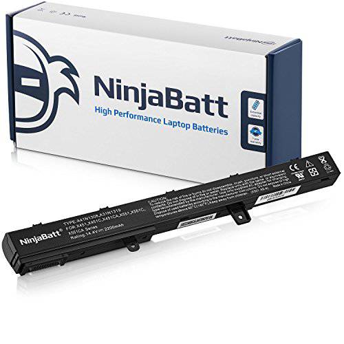NinjaBatt  노트북 배터리 for Asus X551 A31N1319 A41N1308 A31LJ91 X551C X551CA X551MA X451 X451C D550 00B110-00250600 0B110-00250100 - 하이 퍼포먼스 [4 세포/ 2200mAh/ 32wh]
