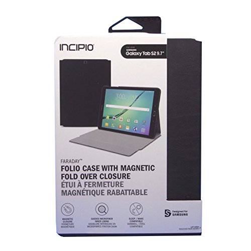 Incipio  패러데이 마그네틱,자석 폴리오 케이스 for 삼성 갤럭시 Tab S2 - 리테일 포장, 패키징 - 블랙