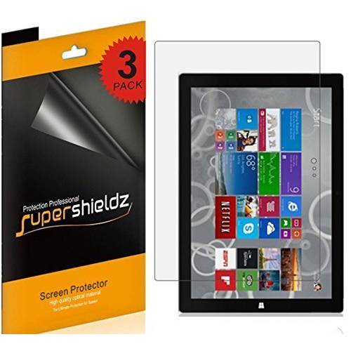 (3 팩) Supershieldz for 마이크로소프트 서피스 프로 3 화면보호필름, 액정보호필름, Anti 눈부심 and Anti 지문인식 (매트,무광) 쉴드