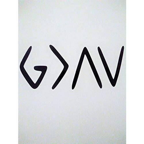 Chase Grace Studio God is Greater Than The Highs and Lows Vinyl 데칼,스티커 Sticker|Black|Cars 트럭 SUV 밴 노트북 벽 글래스 Metal|7.5 X 3.25|CGS973