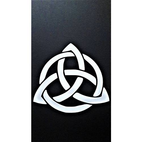 Chase Grace Studio Celtic 매듭 Infinity Eternity Vinyl 데칼,스티커 Sticker|White|Cars 트럭 밴 SUV 노트북 벽면 Art|5 X 5|CGS473