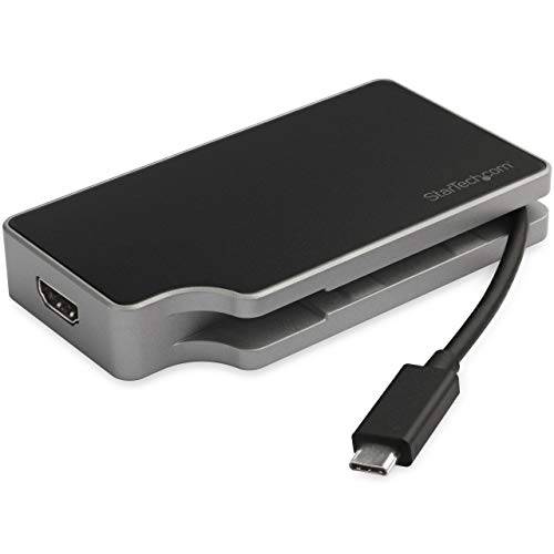 StarTech .com USB C 멀티포트 어댑터 to 4K HDMI or 1080p VGA - USB 타입 C 여행용 도크 with 95W PD Pass-Through,  USB-A, 기가비트 랜포트 - USB-C 비디오 디스플레이 어댑터 미니 탈부착 스테이션 (DKT30CHVGPD)