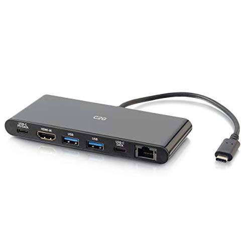 C2G USB-C 노트북 탈부착 스테이션 - Charges Your 노트북, Transfers Data, & Connects to Your 모니터 - 허브 is 호환가능한 with USB-C&  썬더볼트 3 노트북: 맥북, 마이크로소프트 서피스, &  델 (28845)