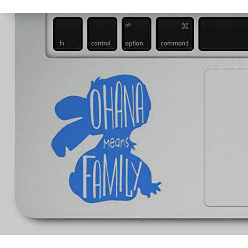 Ohana Means 패밀리- Decal& Sticker Pros Motivational 벽면스티커,레터링,문구스티커 Printed on 화이트 Vinyl 호환가능한 with 모든 맥북 프로, 레티나, and 에어
