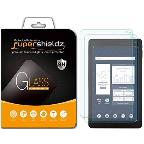 (2 팩) Supershieldz for Barnes& Noble Nook 태블릿, 태블릿PC 10.1 inch (BNTV650) 화면보호필름, 액정보호필름, ( 강화유리) Anti 스크레치, 기포 프리