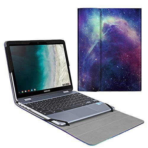 Fintie  슬리브 케이스 for 12.2 삼성 Chromebook 플러스 V2 XE520QAB - 프리미엄 PU 가죽 서류가방 북 커버 호환가능한 with 12.2 삼성 Chromebook 플러스 XE521QAB/  플러스 LTE XE525QBB, 갤럭시