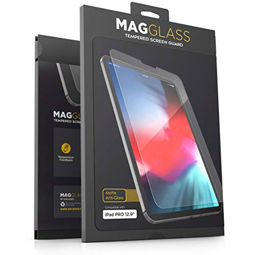 MagGlass 아이패드 프로 12.9 강화유리 매트,무광 화면보호필름, 액정보호필름 - 지문인식 방지 Anti 눈부심 스크린 방지 (케이스 호환가능한)