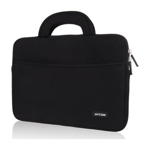 amCase Chromebook Case-14 inch 여행용/ Carry 슬리브 with Handle-Black