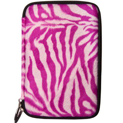 VanGoddy 핑크 Zebra Protective EVA 하드 쉘 여행용 캐링 케이스 스토리지 백 적용가능한 for Vankyo MatrixPad Z1 7-inch, Fusion5 7 태블릿, 태블릿PC
